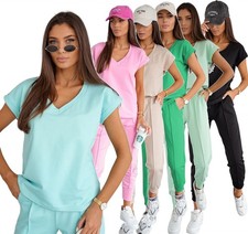 Damen Freizeitanzug Jogginganzug Baumwoll-Trainingsanzug Homewear Gr. S M L XL