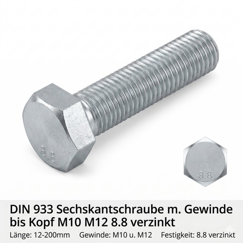 Sechskantschrauben din 933 - sechskantschrauben,
