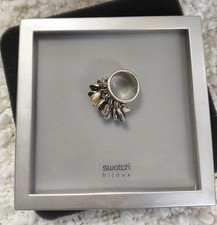 * Swatch Bijoux * Ring * Edelstahl * original verpackt * beige-schwarz * 17,5 *