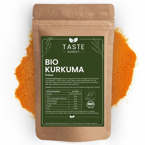 Bio kurkuma pulver - kurkuma, |