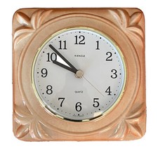 Vintage Kienzle Küchenuhr Wanduhr Keramik, batteriebetrieben Orange 22 x 22 cm
