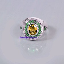 Natürlich Citrin & Tsavorit