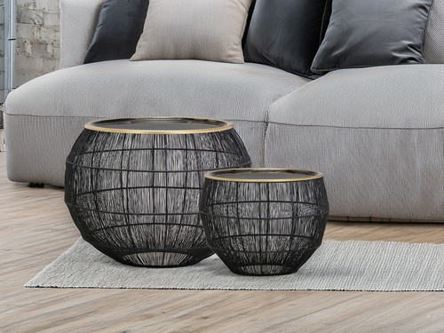 Couchtisch teilig schwarz - teilig,