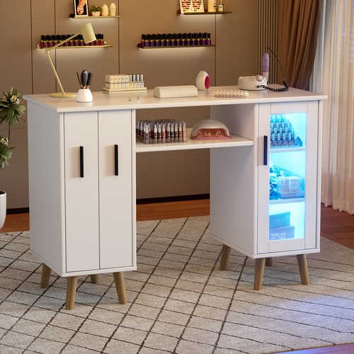 Nageltisch mit glasplatte - mit, |
