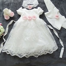 Taufkleid Stirnband Schuhe