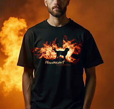 SALE Hovawart Feuer und Flamme Hundeshirt Hundemotiv Unisex T-Shirt XXL schwarz