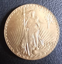 Retro USA St Gaudens 1933 20 Dollars Double Eagle. Souvenir Lückenfüller. Gleiche Größe