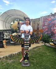 Totempfahl Marterpfahl Höhe 1,25 M Totem Pole Wood KENAI,AK By Little Big Horn