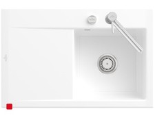 Subway Style 45 Snow White - 334702KG Keramikspüle Excenter inkl. Hahnlöcher