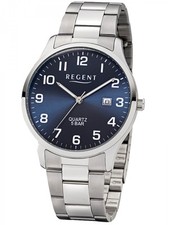Regent Herren Armbanduhr Blau/Silber F-1179