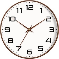 Woodgrain Wall Clock–Silent