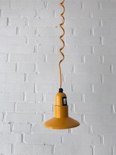 Vintage Steckdosen Deckenlampe, Strahler, Pendelleuchte gelb, Hängelampe Kordel