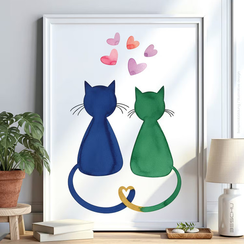 Katzen tiere v10 schablone - tiere,
