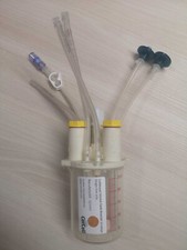 Plastik-Bioreaktor 250 ml mit Rührer 9 Ports, Pg13.5 Sondenports unbenutzt Labor