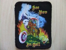 See You In Hell Aufnäher Patch Mehrfarbig Easy Rider Sensenmann Skull 80´s