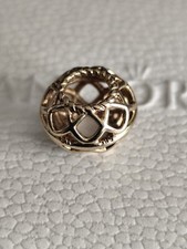 Original Pandora Charm 585 Gold Gelbgold 14K Offene Gitter Charm NEU mit Box 