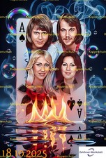 ABBA--7D- -Druck auf Postkarte