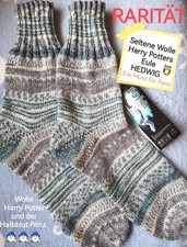 Gr 45 46 DICKE Handgestrickte Socken Opal HARRY POTTER Wolle- HEDWIG ?❗RARITÄT❗