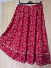 Indisch roter Lehenga Rock Gr