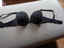 BH, Damen  Gr. 80 B Schwarz mit Spitze und Bügel Neu
