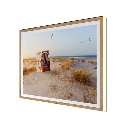 Wandbild gerahmt strandkorb - wandbild,