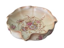 *RAR* CROWN DEVON FIELDING’S Spring Pattern Scalloped Bowl 1917-30 *RAR*