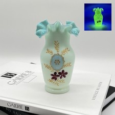 Antike Biedermeier Glas Vase