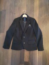 Jungen Mode Blazer Sakko WeFashion, Gr 134-140 schwarz bügelfrei Festlich Jacke 