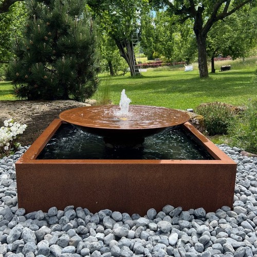 Cortenstahl wasserschale 100 - wasserschale,