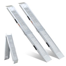 2X Auffahrrampe Klappbar Auffahrhilfe 400kg Auffahrschiene Laderampe Motorrad