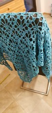 Schultertuch, gehäkelt, Neu, GESCHENK, HANDARBEIT,  Stola, Umschlagtuch, 