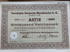 alte Aktie Vereinigte Deutsche