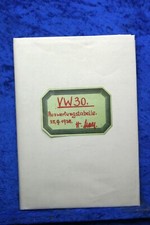 KdF Wagen Test VW 30. Auswertungstabelle 1938 Prospekt (E#002) Nachdruck Archiv