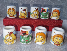 9 tlg. Set kleine Kerzenhalter "Biene Maja"  / Geburtstagskerzenhalter