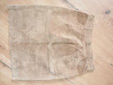 Wildleder Stiefel Rock kurz uni caramel beige   Gr.  S  38 Z.B für LARP, Cowgirl