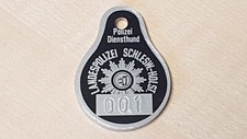 LANDESPOLIZEI SCHLESWIG-HOLSTEIN POLIZEIDIENSTHUND MARKE DIENSTMARKE