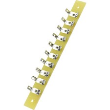 TRU COMPONENTS  Lötleiste einreihig Polzahl Gesamt 10 Epoxyd (L x B x H) 100 ...