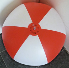Extrem seltener riesiger rot/weißer WASSERBALL , D = 95 cm / 38" flach