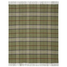 Biederlack Classy Green Plaid Sofadecke Wohndecke Decke kariert 130x170cm grün