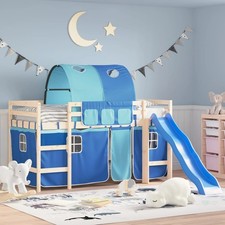 Vorhänge für Hochbett mit Tunnel Vorhang Set Bettvorhang Polyester vidaXL