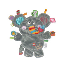 Label Label friends Elefant grau bunt gelb Schmusetuch Schnuffeltuch Kuscheltuch