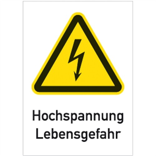 Schild hochspannung - schild,