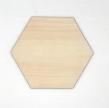 4mm Holz Sechseck Hexagon  -