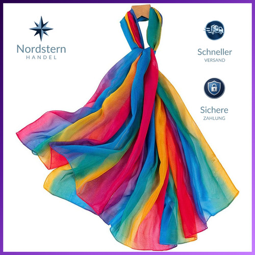 Damen chiffon schal - damen, regenbogen