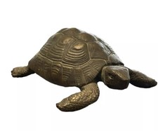 Schildkröt Puppen Hersteller Bronze Schildkröte  Für Den Vorstand Ca. 1960/70 RA