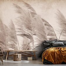 Fototapete Pampasgras Pflanzen Feld Wiese Natur VLIES TAPETE XXL Wohnzimmer