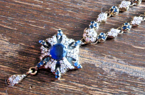 Stern saphir collier blau - collier,