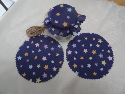 Stoff deckchen set - 12, stoff-deckchen-set