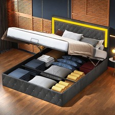 Polsterbett 180x200 cm LED