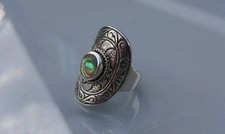 Seltener  925 Sterlinsilber Damenring mit echter Abalone  Ringgröße 52